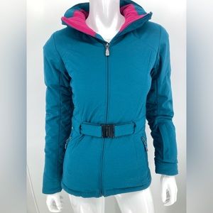 North Face Femmes Size XS Aqua Blue Hooded So Many Cool Features Gently Used